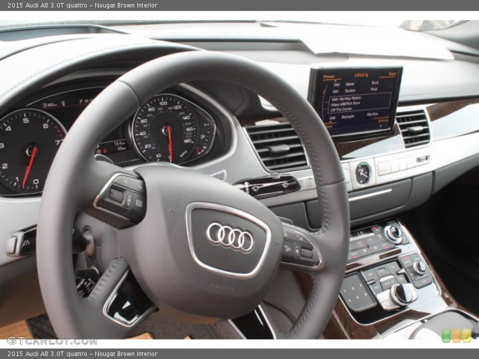 Nougat Brown Interior Dashboard for the 2015 Audi A8 3.0T quattro #95648429