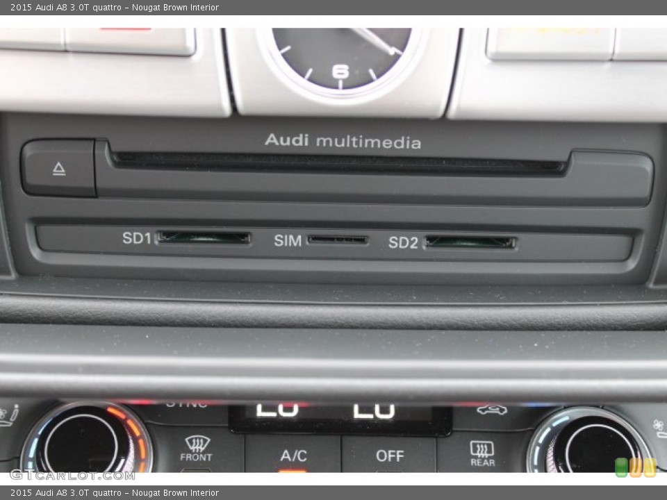 Nougat Brown Interior Audio System for the 2015 Audi A8 3.0T quattro #95648495