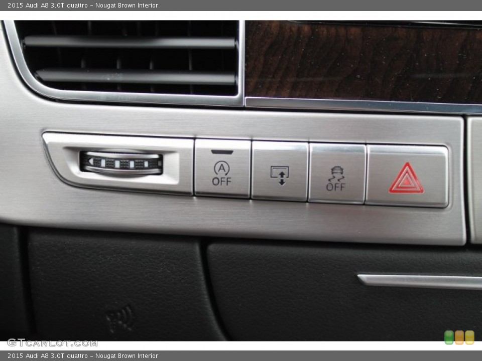 Nougat Brown Interior Controls for the 2015 Audi A8 3.0T quattro #95648504