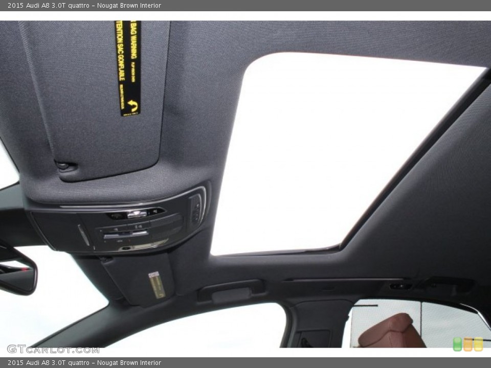 Nougat Brown Interior Sunroof for the 2015 Audi A8 3.0T quattro #95648603