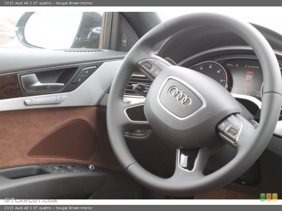 Nougat Brown Interior Steering Wheel for the 2015 Audi A8 3.0T quattro #95648690