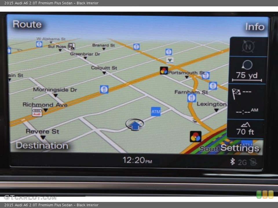 Black Interior Navigation for the 2015 Audi A6 2.0T Premium Plus Sedan #95648936