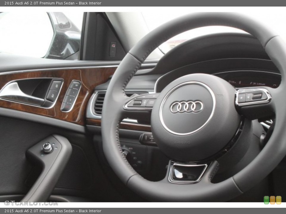 Black Interior Steering Wheel for the 2015 Audi A6 2.0T Premium Plus Sedan #95648990
