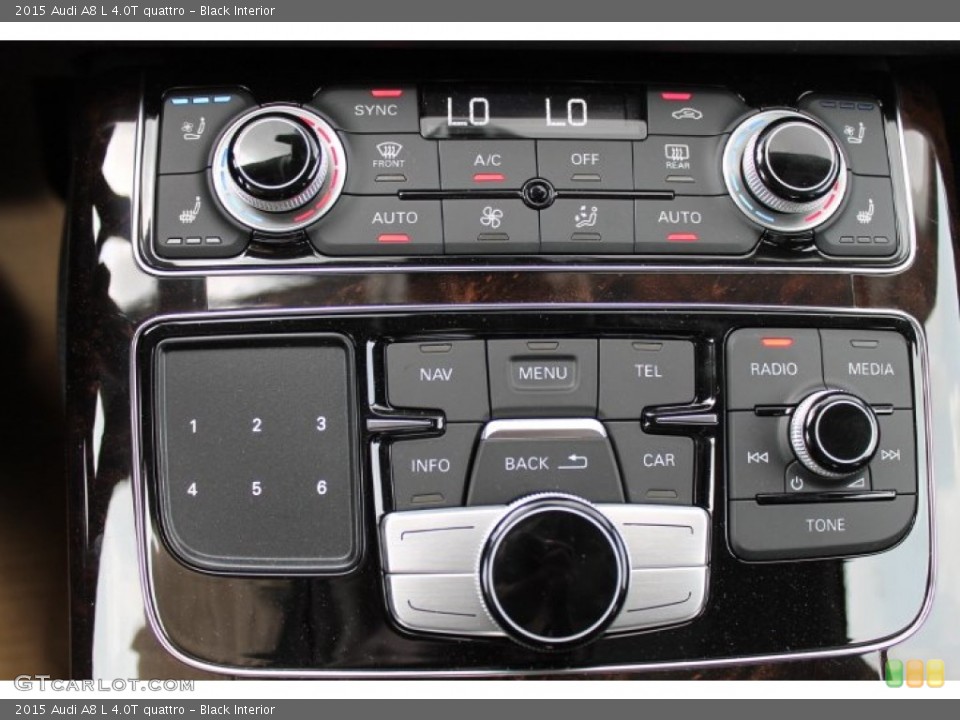 Black Interior Controls for the 2015 Audi A8 L 4.0T quattro #95649819