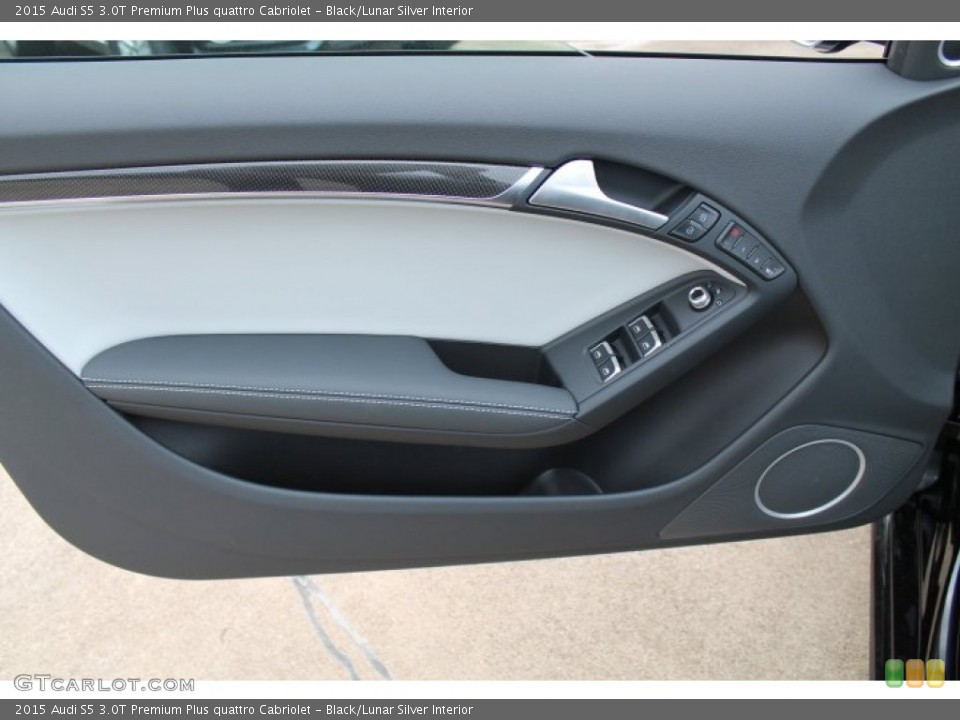 Black/Lunar Silver Interior Door Panel for the 2015 Audi S5 3.0T Premium Plus quattro Cabriolet #95650167