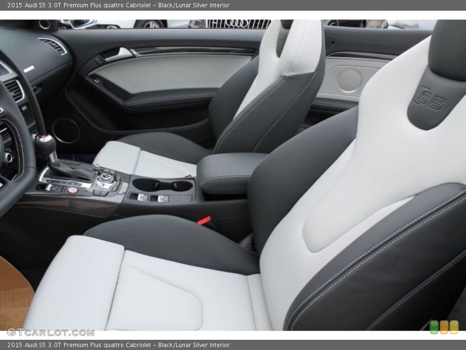 Black/Lunar Silver Interior Front Seat for the 2015 Audi S5 3.0T Premium Plus quattro Cabriolet #95650176
