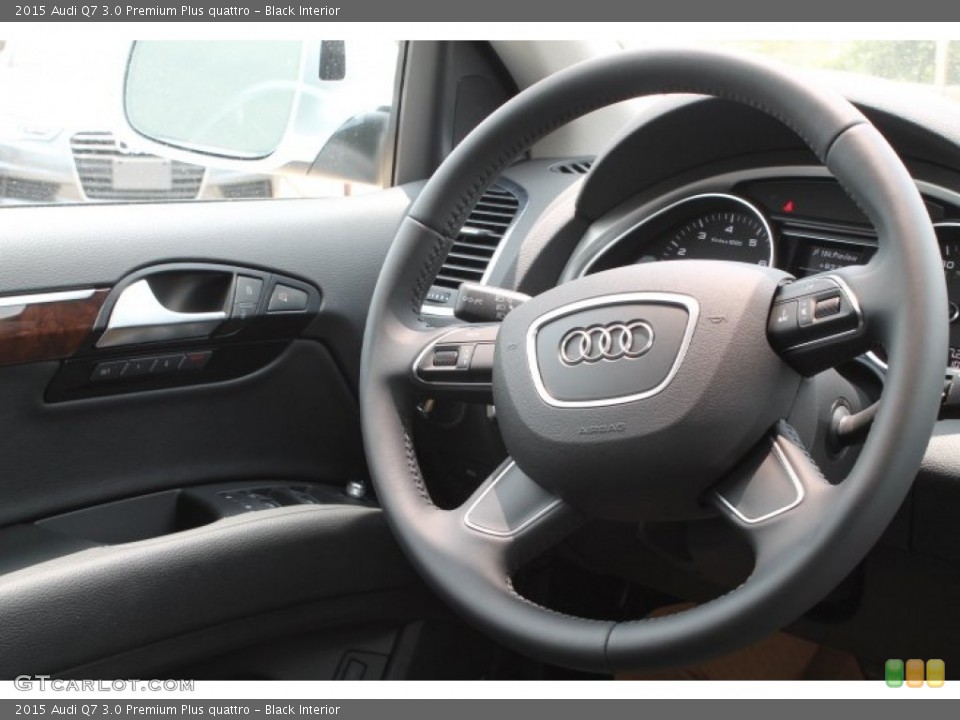 Black Interior Steering Wheel for the 2015 Audi Q7 3.0 Premium Plus quattro #95650554