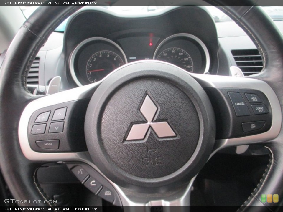 Black Interior Steering Wheel for the 2011 Mitsubishi Lancer RALLIART AWD #95650910