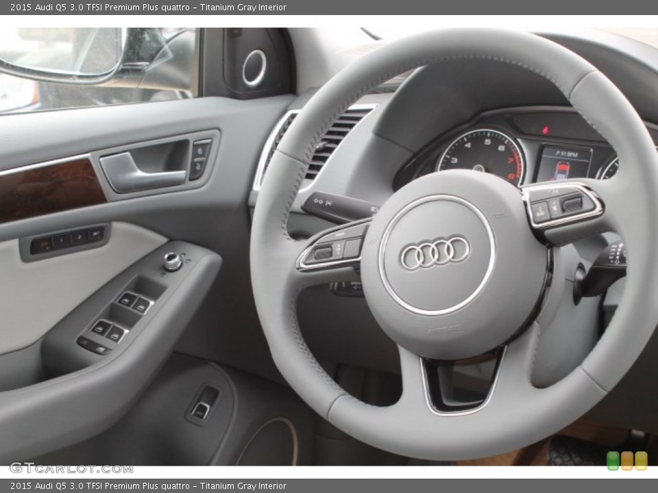 Titanium Gray Interior Steering Wheel for the 2015 Audi Q5 3.0 TFSI Premium Plus quattro #95652309