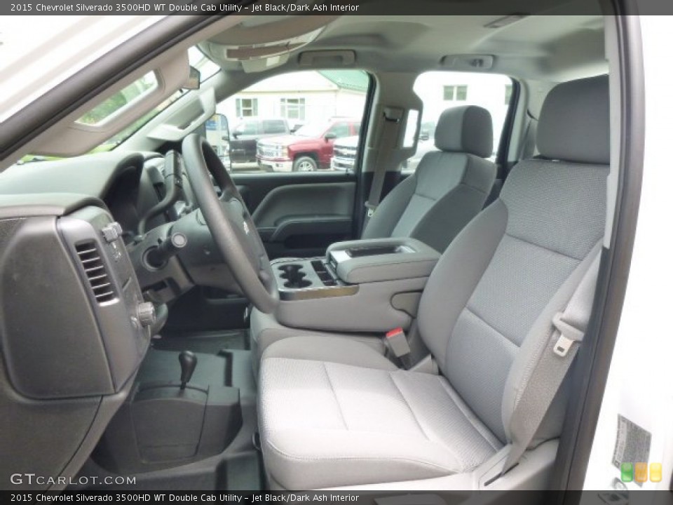 Jet Black/Dark Ash Interior Front Seat for the 2015 Chevrolet Silverado 3500HD WT Double Cab Utility #95661592