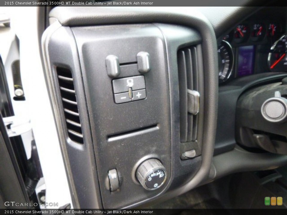 Jet Black/Dark Ash Interior Controls for the 2015 Chevrolet Silverado 3500HD WT Double Cab Utility #95661679