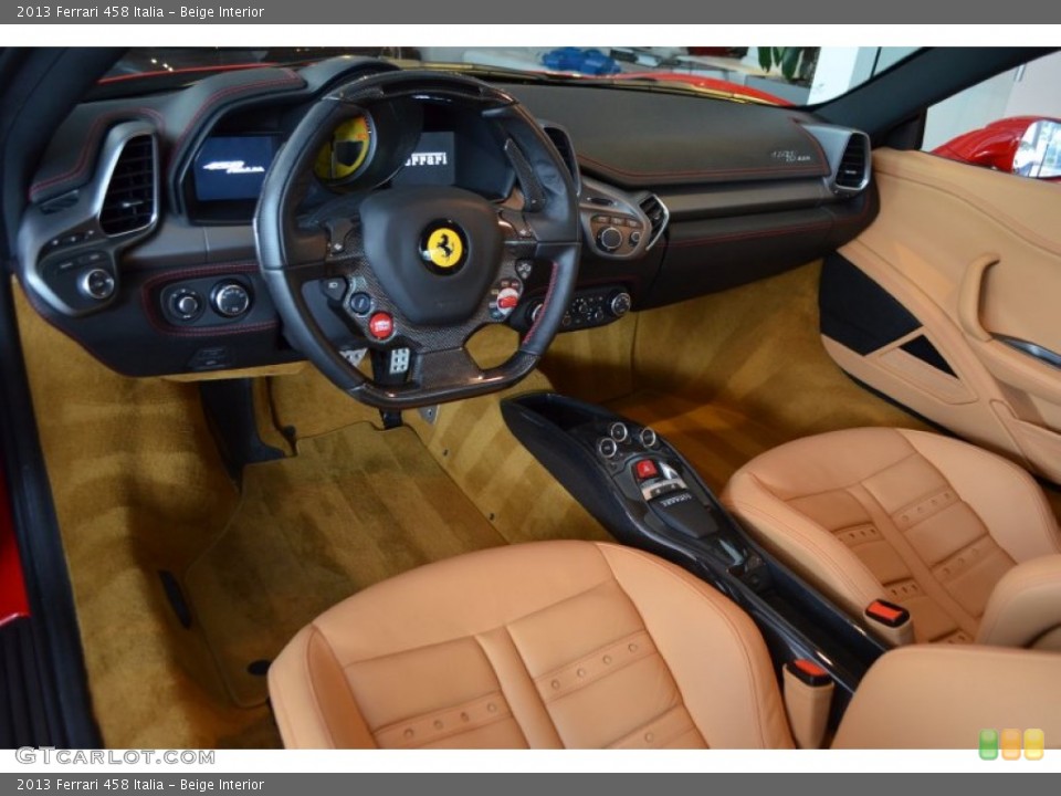 Beige 2013 Ferrari 458 Interiors