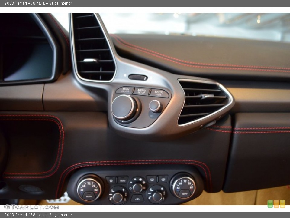 Beige Interior Controls for the 2013 Ferrari 458 Italia #95664028