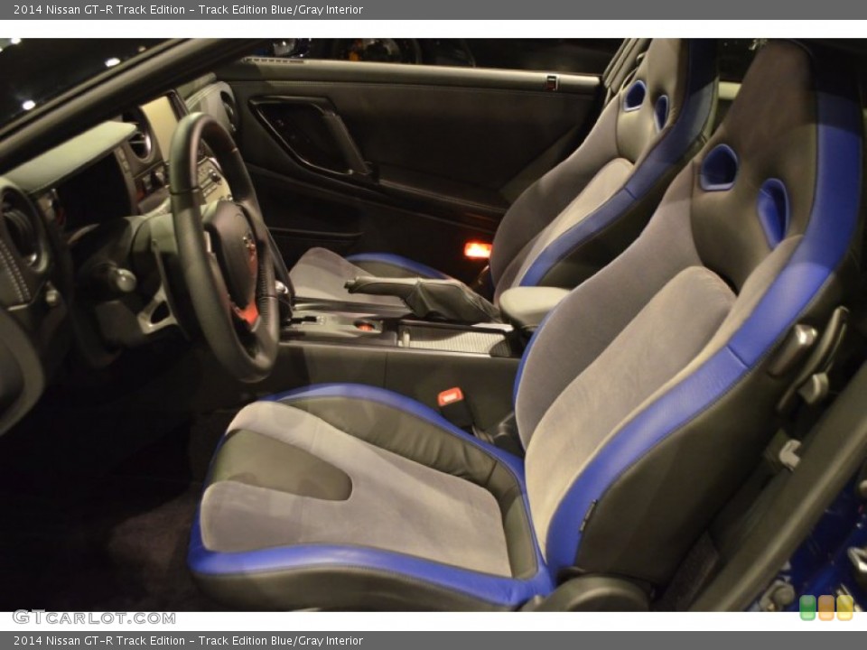 Track Edition Blue/Gray Interior Front Seat for the 2014 Nissan GT-R Track Edition #95666017
