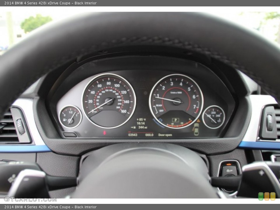 Black Interior Gauges for the 2014 BMW 4 Series 428i xDrive Coupe #95671113