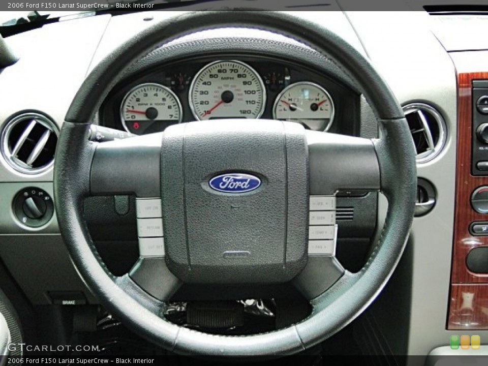 Black Interior Steering Wheel for the 2006 Ford F150 Lariat SuperCrew #95684428