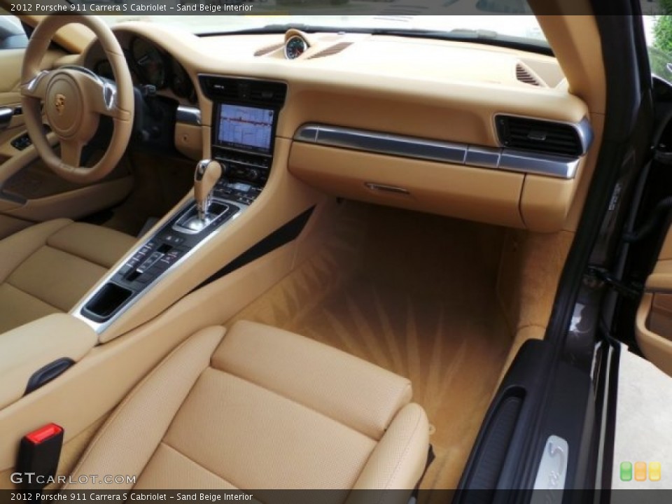 Sand Beige Interior Dashboard for the 2012 Porsche 911 Carrera S Cabriolet #95694447