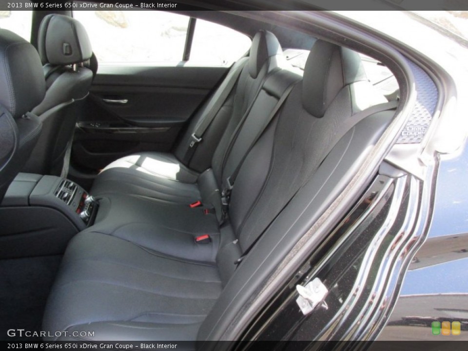 Black Interior Rear Seat for the 2013 BMW 6 Series 650i xDrive Gran Coupe #95707079