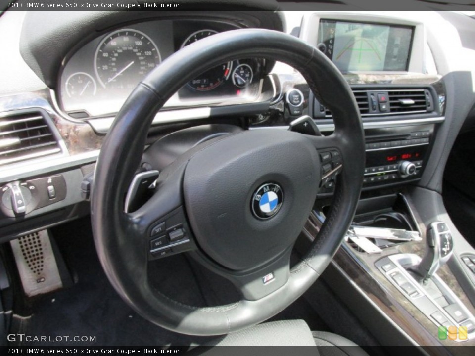 Black Interior Steering Wheel for the 2013 BMW 6 Series 650i xDrive Gran Coupe #95707130