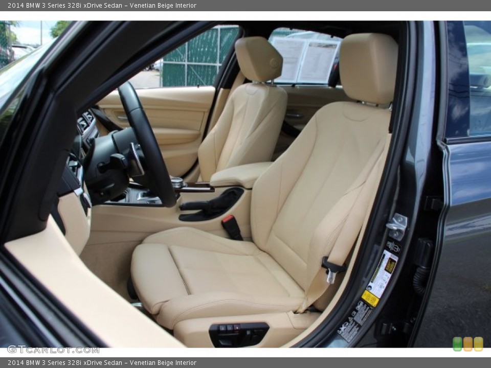 Venetian Beige Interior Front Seat for the 2014 BMW 3 Series 328i xDrive Sedan #95709425