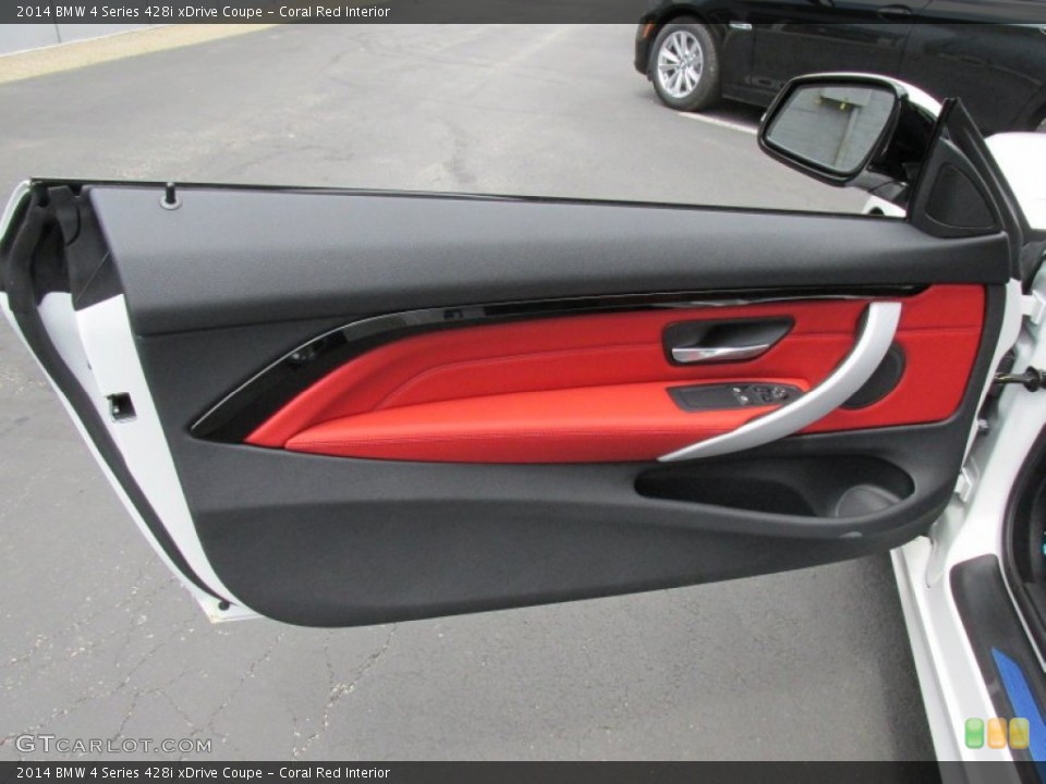 Coral Red Interior Door Panel for the 2014 BMW 4 Series 428i xDrive Coupe #95709527