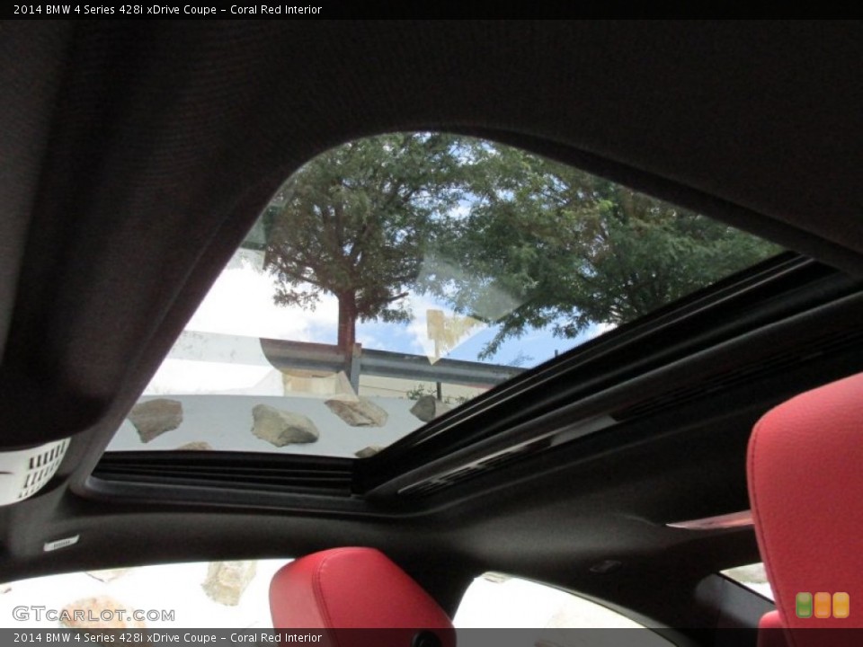 Coral Red Interior Sunroof for the 2014 BMW 4 Series 428i xDrive Coupe #95709551
