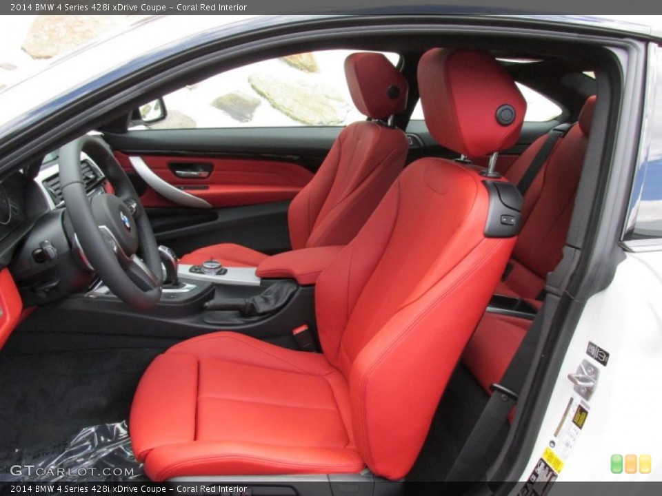 Coral Red Interior Front Seat for the 2014 BMW 4 Series 428i xDrive Coupe #95709578