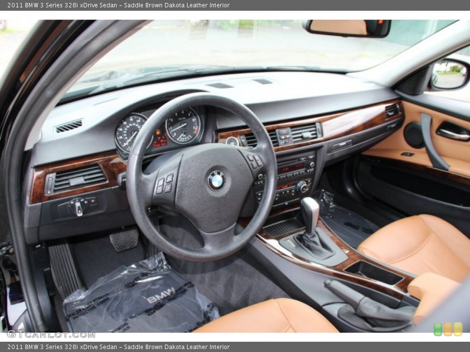 Saddle Brown Dakota Leather Interior Photo for the 2011 BMW 3 Series 328i xDrive Sedan #95715173