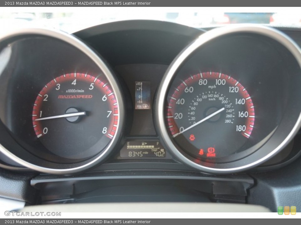 MAZDASPEED Black MPS Leather Interior Gauges for the 2013 Mazda MAZDA3 MAZDASPEED3 #95721191
