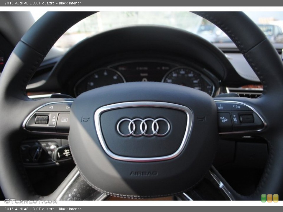 Black Interior Steering Wheel for the 2015 Audi A8 L 3.0T quattro #95722763