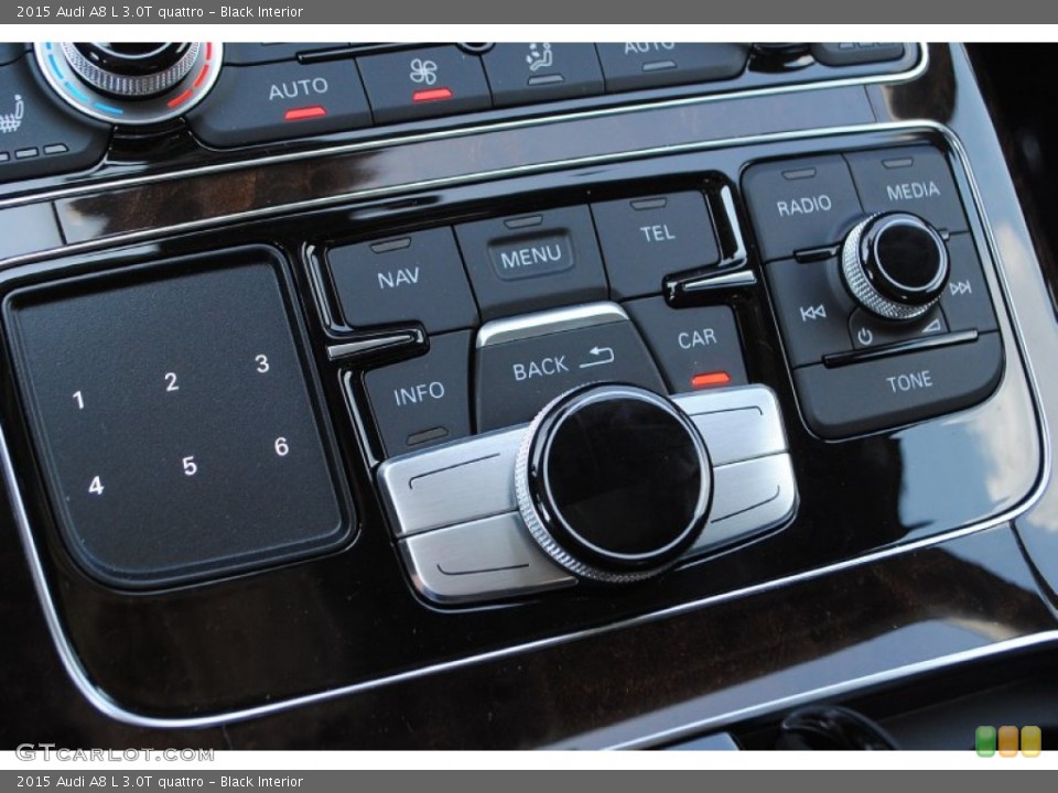 Black Interior Controls for the 2015 Audi A8 L 3.0T quattro #95722916