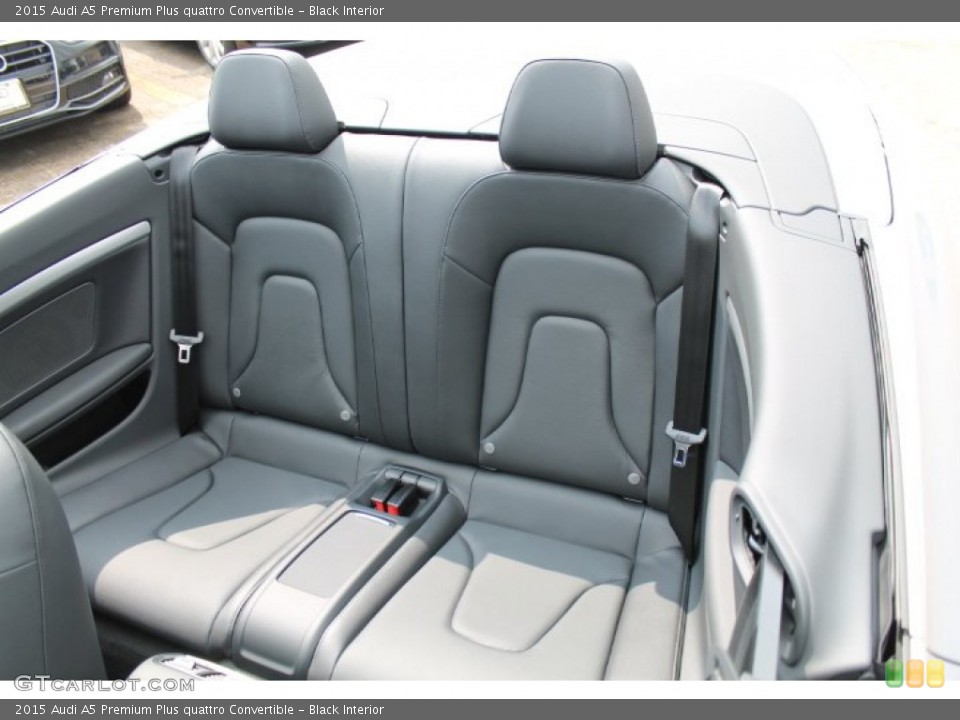 Black Interior Rear Seat for the 2015 Audi A5 Premium Plus quattro Convertible #95723312