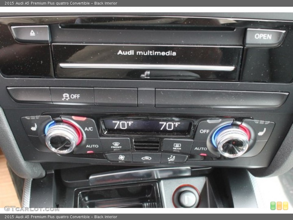 Black Interior Controls for the 2015 Audi A5 Premium Plus quattro Convertible #95723546