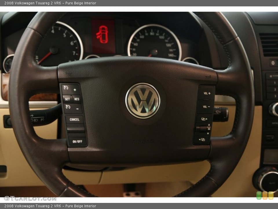 Pure Beige Interior Steering Wheel for the 2008 Volkswagen Touareg 2 VR6 #95723597