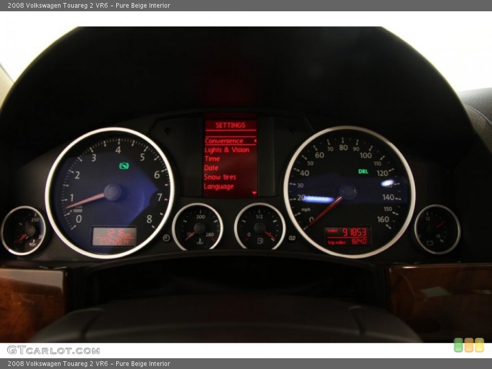 Pure Beige Interior Gauges for the 2008 Volkswagen Touareg 2 VR6 #95723613