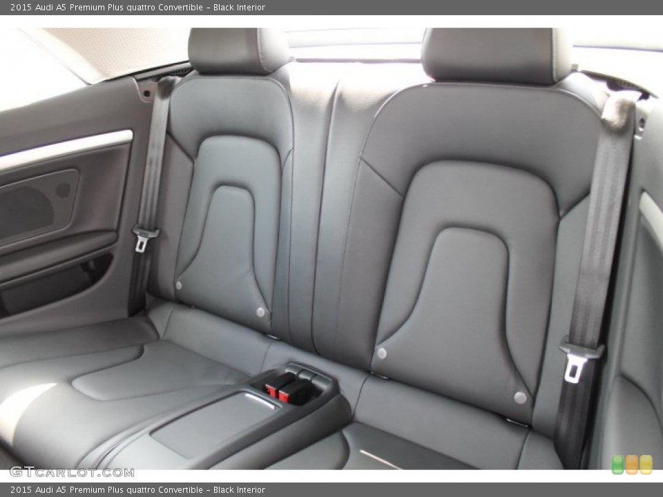 Black Interior Rear Seat for the 2015 Audi A5 Premium Plus quattro Convertible #95723654