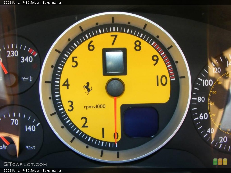 Beige Interior Gauges for the 2008 Ferrari F430 Spider #9572426