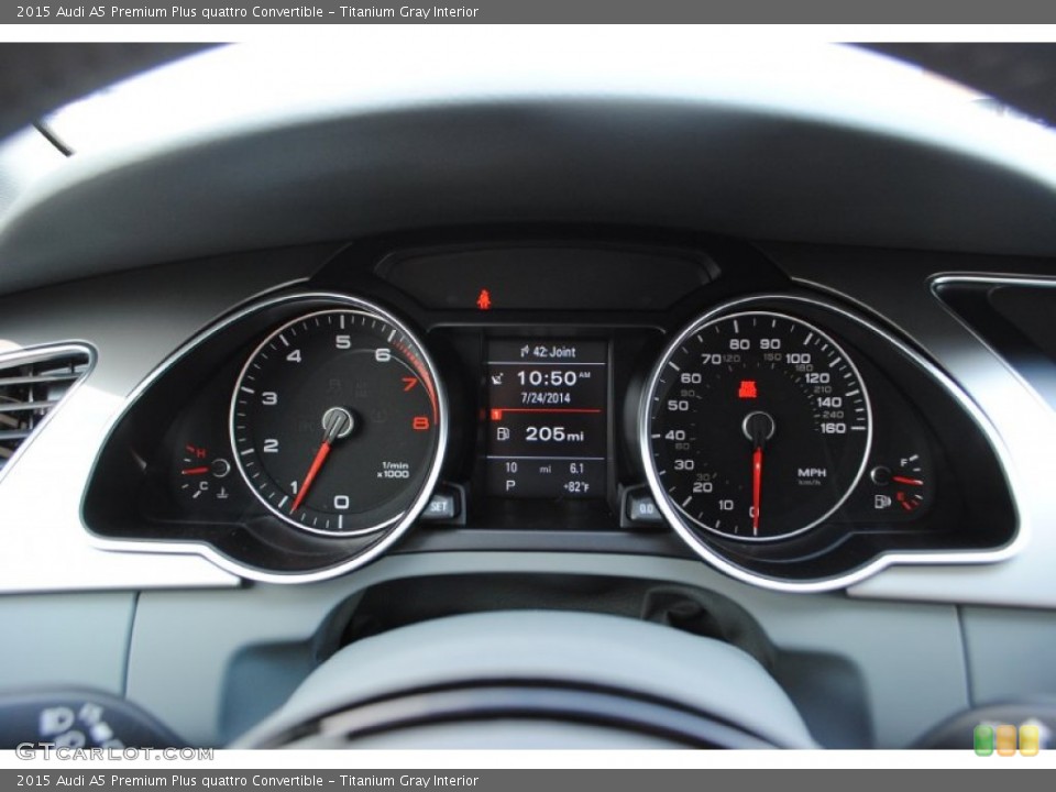 Titanium Gray Interior Gauges for the 2015 Audi A5 Premium Plus quattro Convertible #95724800