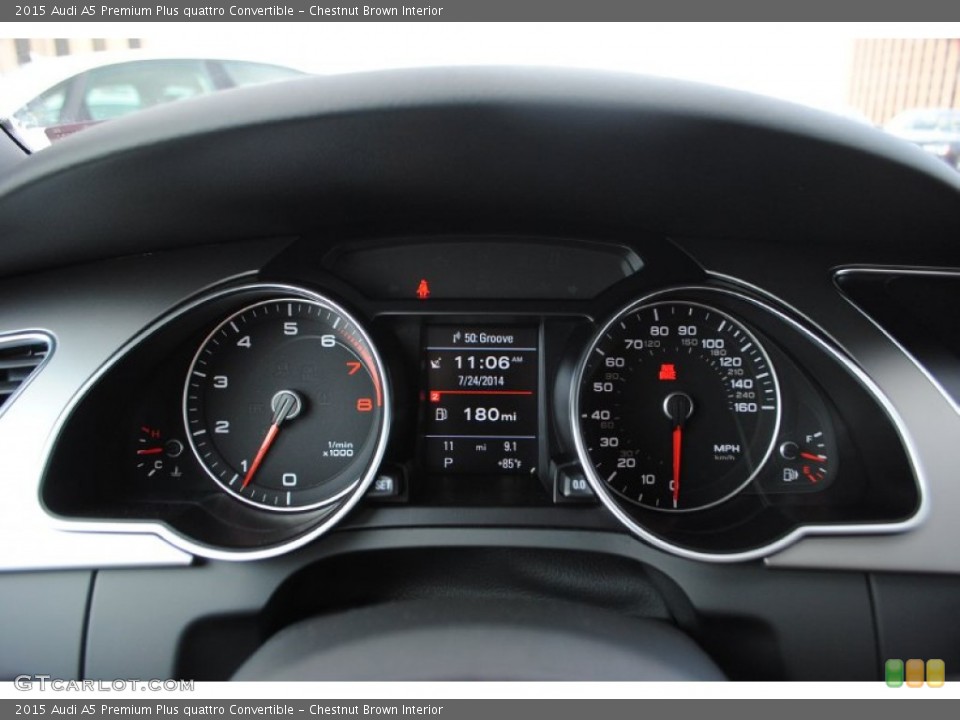 Chestnut Brown Interior Gauges for the 2015 Audi A5 Premium Plus quattro Convertible #95725388
