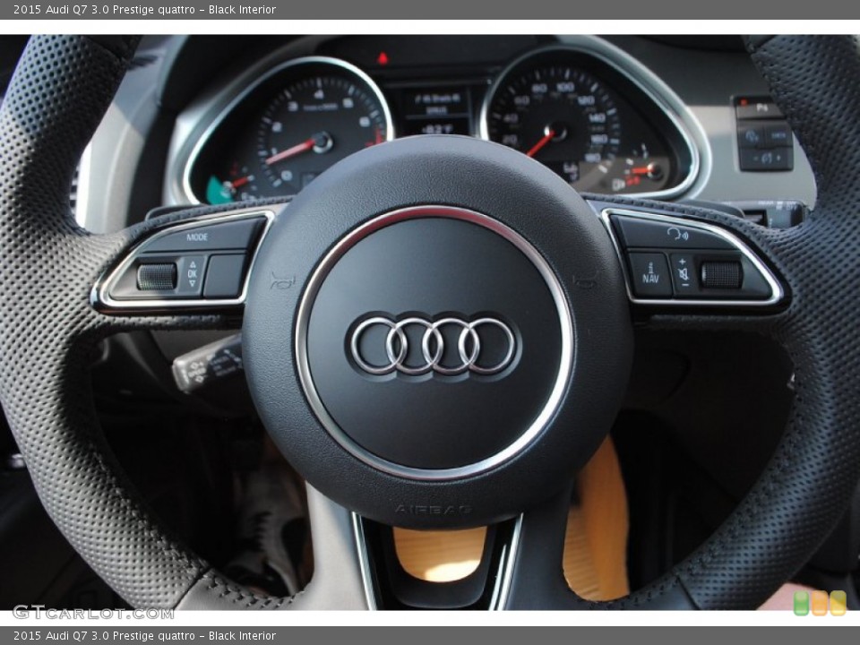 Black Interior Steering Wheel for the 2015 Audi Q7 3.0 Prestige quattro #95726135