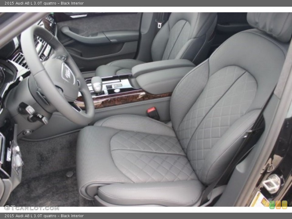 Black Interior Front Seat for the 2015 Audi A8 L 3.0T quattro #95727002
