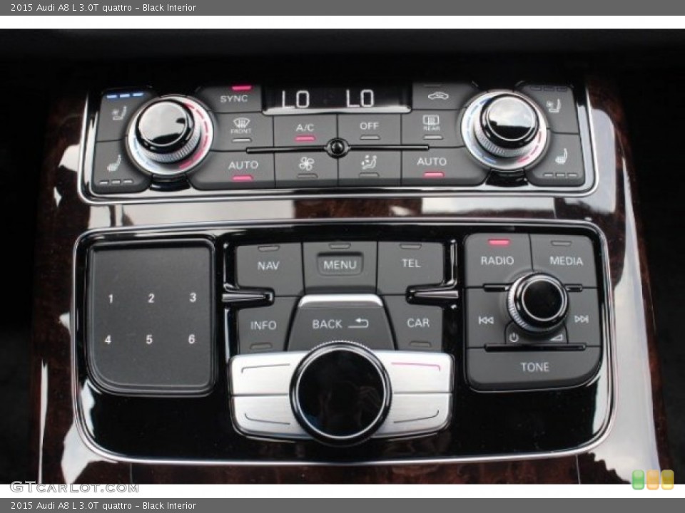 Black Interior Controls for the 2015 Audi A8 L 3.0T quattro #95727176