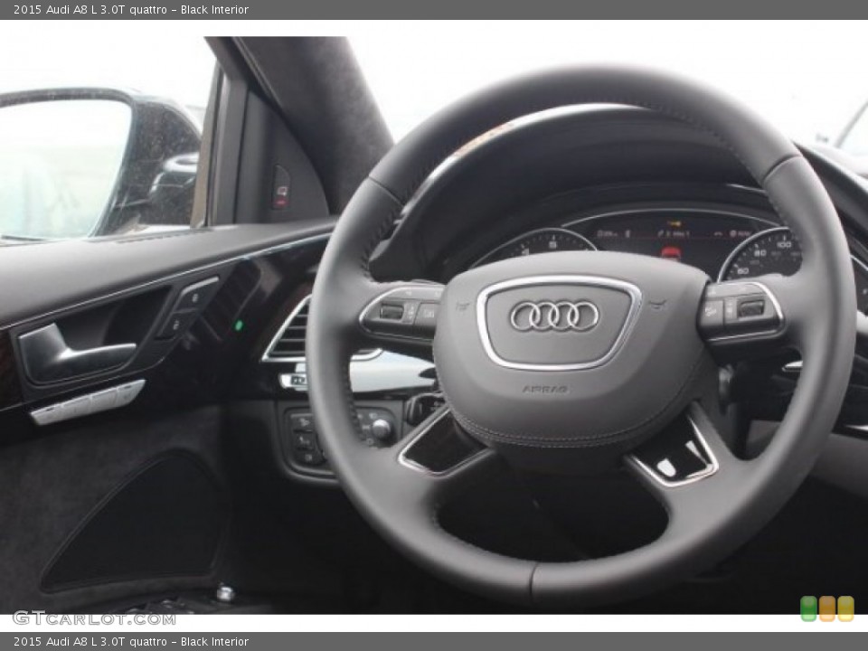 Black Interior Steering Wheel for the 2015 Audi A8 L 3.0T quattro #95727338