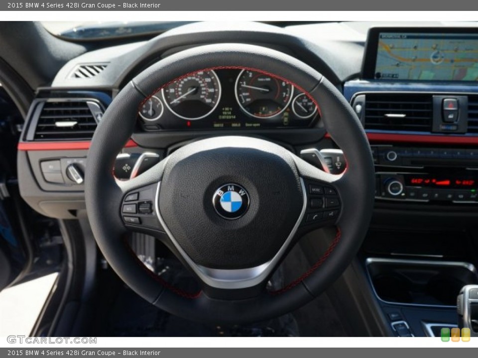 Black Interior Steering Wheel for the 2015 BMW 4 Series 428i Gran Coupe #95729525