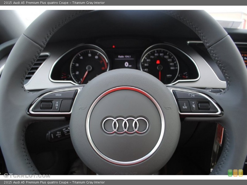 Titanium Gray Interior Steering Wheel for the 2015 Audi A5 Premium Plus quattro Coupe #95730314