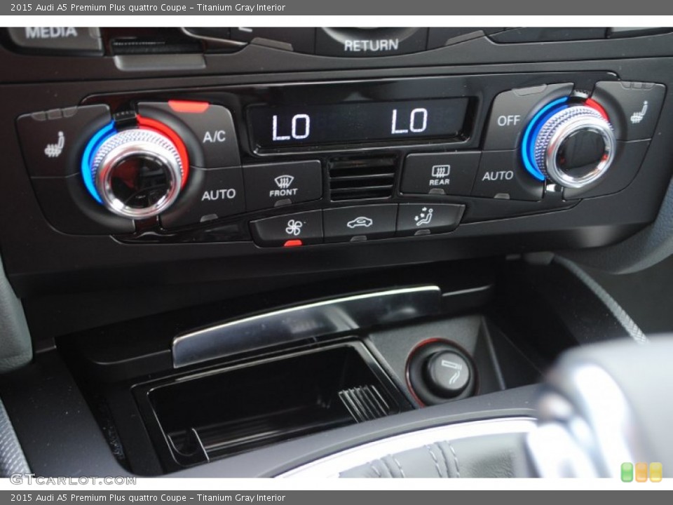 Titanium Gray Interior Controls for the 2015 Audi A5 Premium Plus quattro Coupe #95730359