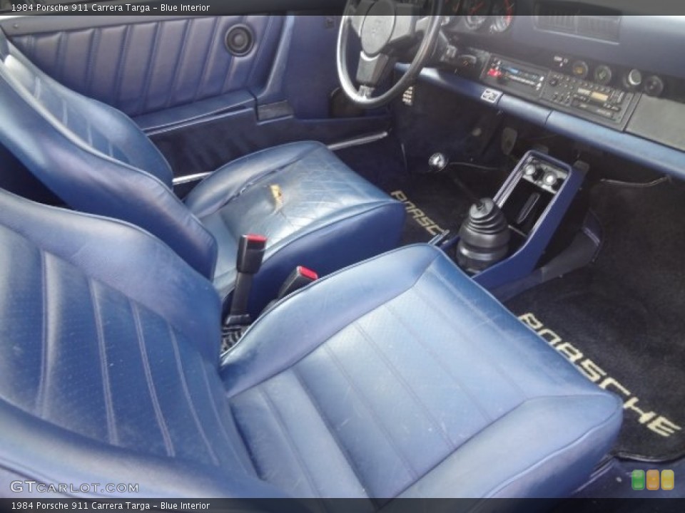Blue Interior Photo for the 1984 Porsche 911 Carrera Targa #95731381