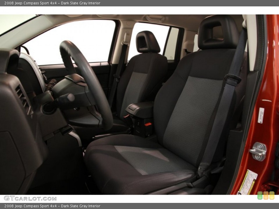 Dark Slate Gray Interior Front Seat for the 2008 Jeep Compass Sport 4x4 #95736576