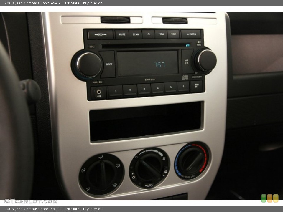Dark Slate Gray Interior Controls for the 2008 Jeep Compass Sport 4x4 #95736639