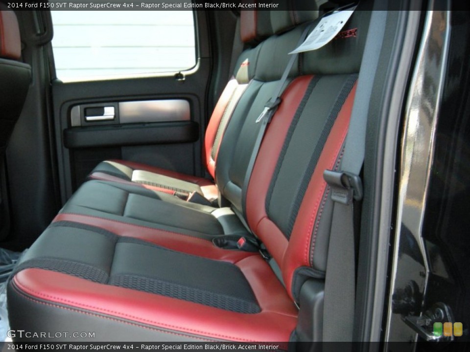 Raptor Special Edition Black/Brick Accent Interior Rear Seat for the 2014 Ford F150 SVT Raptor SuperCrew 4x4 #95753728